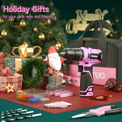 PULITUO 152pc Cordless Drill Set 12V Power Tools