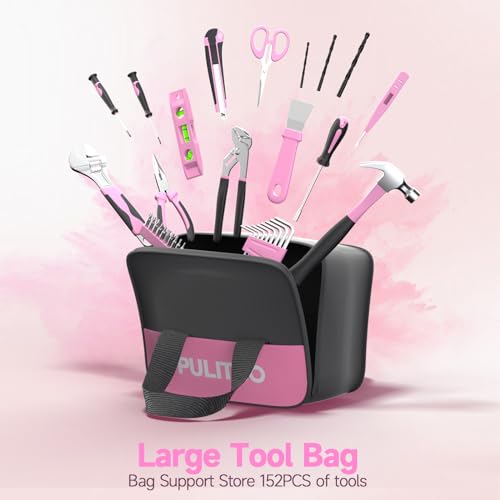 PULITUO 152pc Cordless Drill Set 12V Power Tools