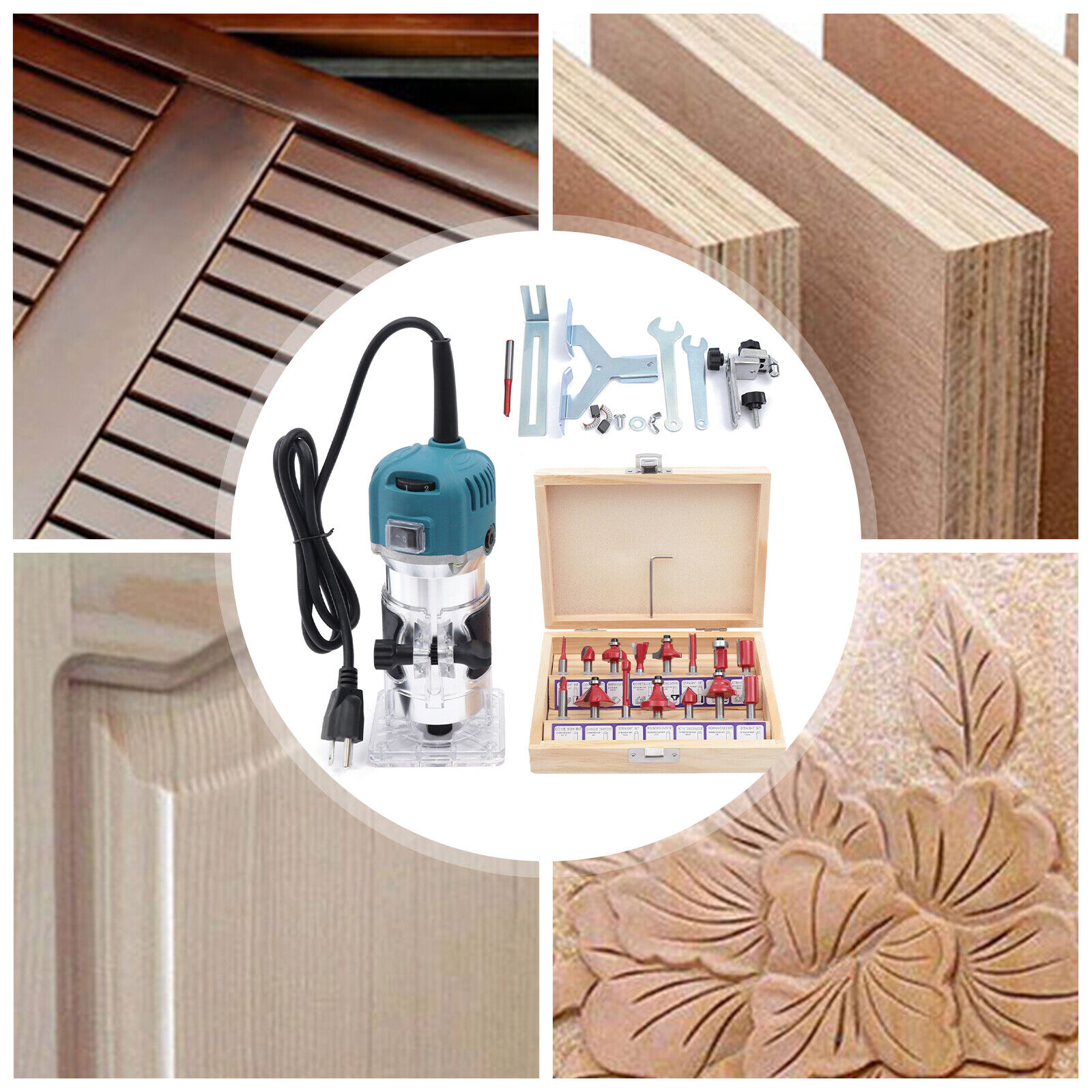 Electric Handheld Trimmer Wood Router Joiner 30000 RPM