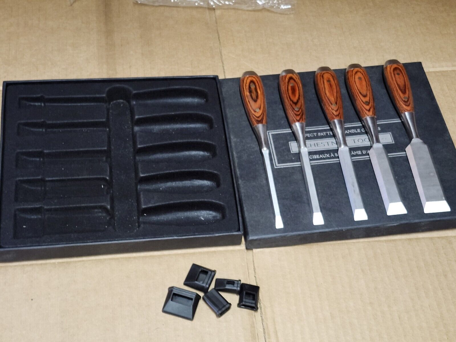 Chestnut Tools Pattern Handled Wood Chisel Set