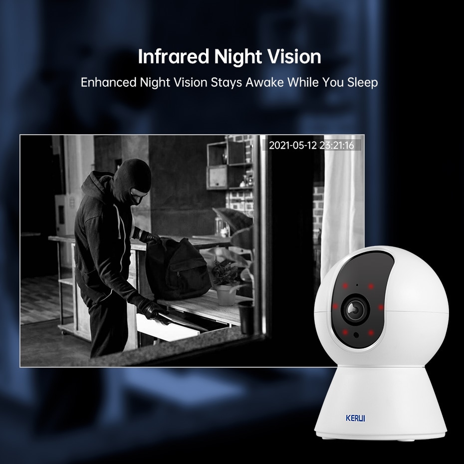 Smart WiFi Indoor Security Camera with Tracking