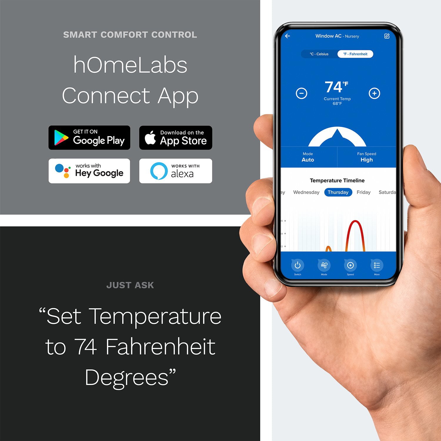 Smart Window AC with Remote and Timer