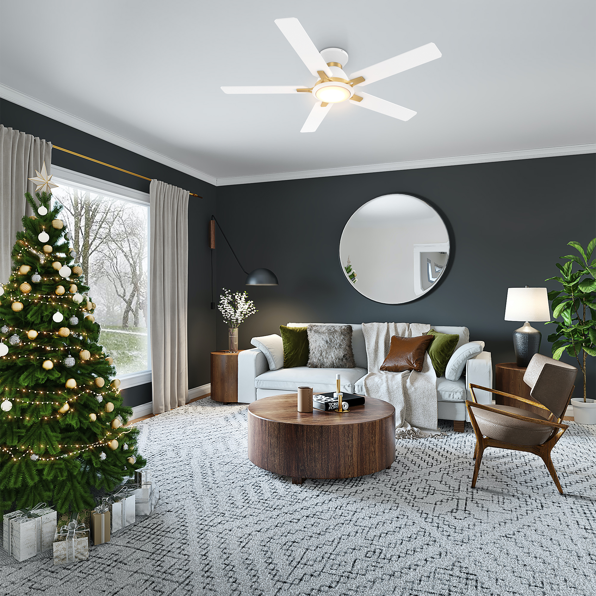 Smart Ceiling Fan with LED Light Kit & Remote