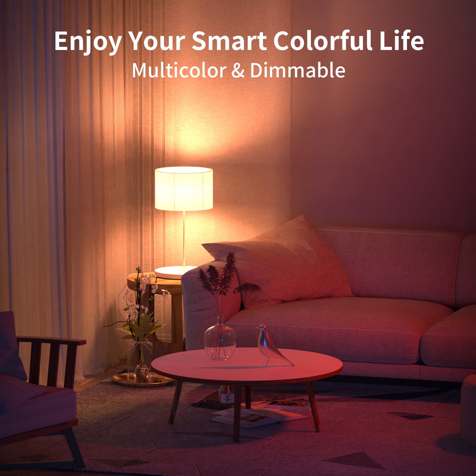 DAYBETTER 6-Pack Wi-Fi Color Changing Bulbs