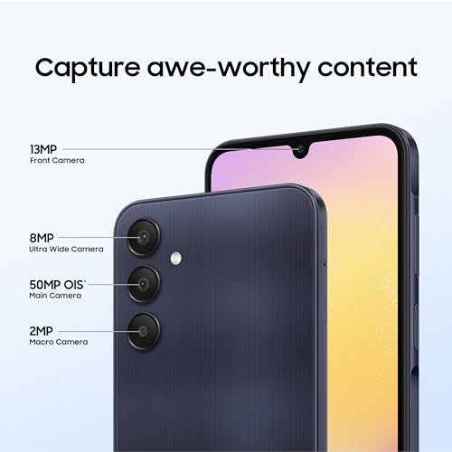 Samsung Galaxy A25 5G Smartphone, 128GB, AMOLED Display