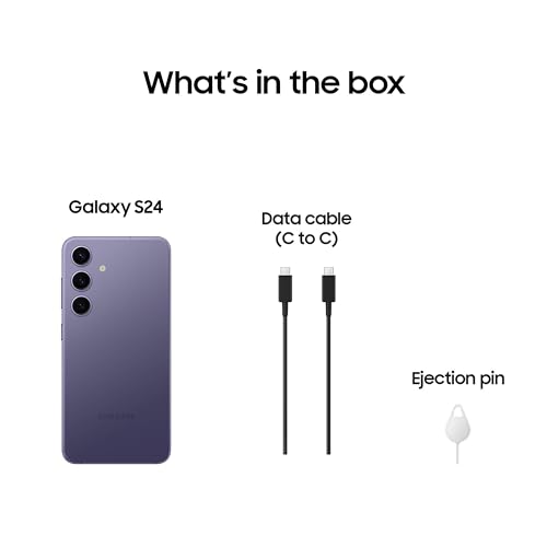 SAMSUNG Galaxy S24 AI Smartphone, 128GB, Unlocked, Cobalt Violet