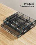 Metal Mesh Monitor Stand with Drawer Organizer