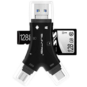 4-in-1 SD Card Reader for iPhone and Android
