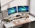 FITUEYES Dual Monitor Stand with Adjustable Shelves