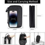 Waterproof Portable Electronics Travel Organizer - Black