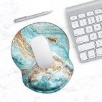 Ergonomic Mouse Pad with Wrist Support - Green Gold