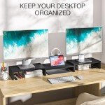 Adjustable Dual Monitor Stand with 48.2-Inch Arm