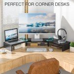 Adjustable Dual Monitor Stand with 48.2-Inch Arm