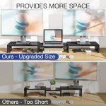 Adjustable Dual Monitor Stand with 48.2-Inch Arm