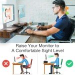Adjustable Dual Monitor Stand with Riser Shelf
