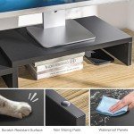 Adjustable Dual Monitor Stand with 48.2-Inch Arm