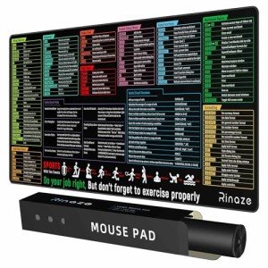 Excel Shortcuts Large Desk Mouse Pad Mat
