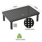Adjustable Monitor Stand with Grid Hole Platform, 2-Pack