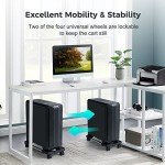 Adjustable Mobile Computer Tower Stand with Wheels