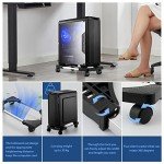 Adjustable Mobile Computer Tower Stand with Wheels