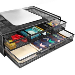 Mount-It! Support de moniteur avec tiroirs organisateurs