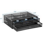 Mount-It! Support de moniteur avec tiroirs organisateurs