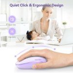 TECKNET 2.4G Quiet Wireless Mouse - Purple