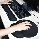 Memory Foam Mouse Pad & Wrist Rest Support Set