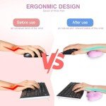 Ergonomic Memory Foam Wrist Rest Set - Pink