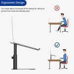 Ergonomic Adjustable Aluminum Laptop Stand - Black