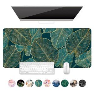 Tropical Leaves XXL Desk Mat for Home Office