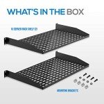 PYLE 19” Ventilated Rack Shelf - Pack of 2
