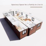 40FT Portable Tiny House with 3 Bedrooms