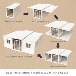 40FT Portable Tiny House with 3 Bedrooms