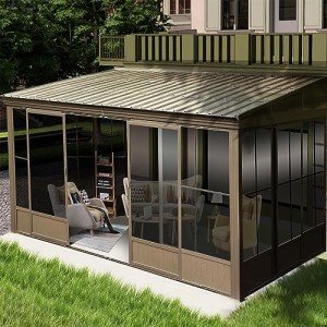 Domi All-Season 10’ x 12’ Wall-Mounted Sunroom