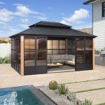 12' x 14' Purple Leaf Outdoor Hardtop Gazebo