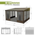 Domi All-Season 10’ x 12’ Wall-Mounted Sunroom