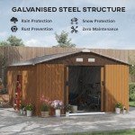 Yellow 11' x 13' Outdoor Garden Storage Shed