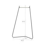 Stylish Freestanding Corner Clothes Rack - Black