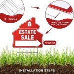 Estate Sale Signs Set with H Wire Stakes
