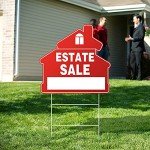 Estate Sale Signs Set with H Wire Stakes