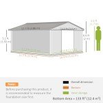 Yellow 11' x 13' Outdoor Garden Storage Shed