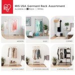 Stylish Freestanding Corner Clothes Rack - Black