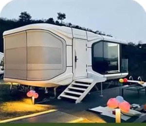 Solar-Powered Portable Tiny Prefab Home with 2 Bedrooms