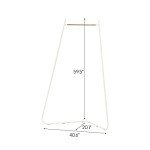 Stylish Freestanding Corner Clothes Rack - White