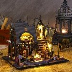 DIY Miniature Dollhouse Kit with Furniture & Lights