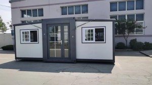 Expandable Outdoor Storage Shed with Lockable Door
