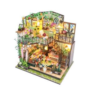 DIY Miniature House Kit with LED Furniture