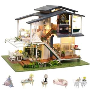 Miniature DIY Dollhouse Kit with Furniture