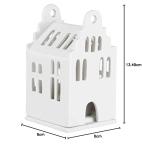 Mini White Light House - 6 x 6 x 11 cm
